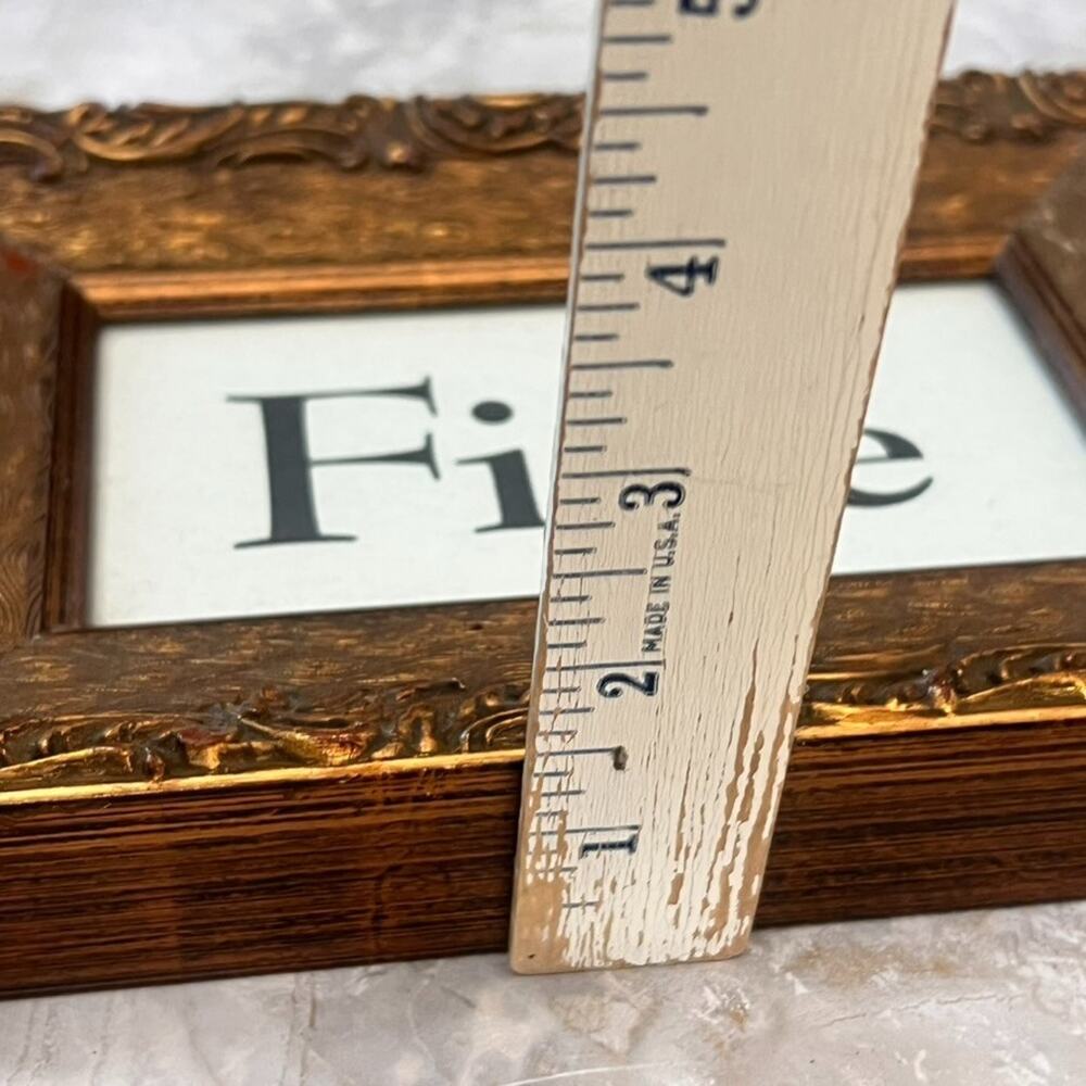 Ornate Vintage-Style Picture "Fine" Framed Word Art 6.5" x 9" - Picture 7 of 10